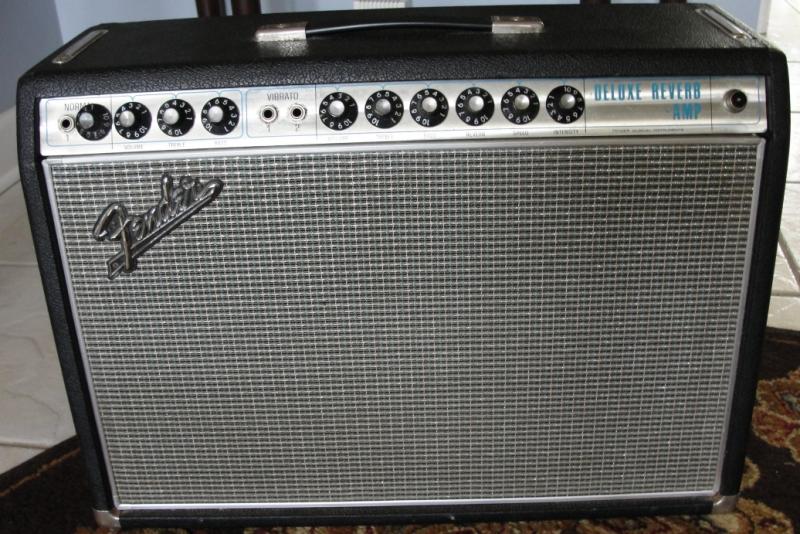 1967 Fender drip-edge blackface blackline Deluxe Reverb amp